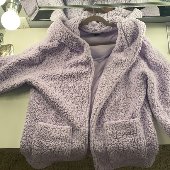 Forever 21 Hooded teddy jacket with pockets